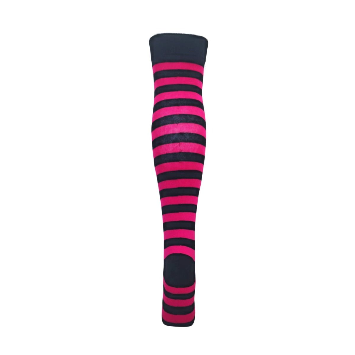 Overknee Socks (Black &amp; Fuchsia Thick Striped)