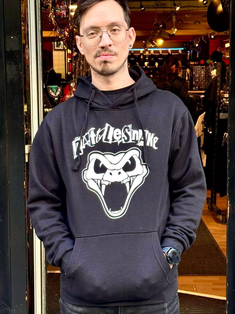 RATTLESNAKE Unisex Hoodie: Snakehead Logo (Black)