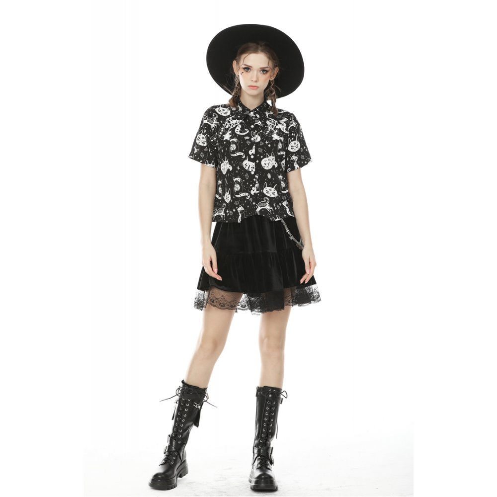 Star divination leisure vacation blouse (✦ Dark In Love)