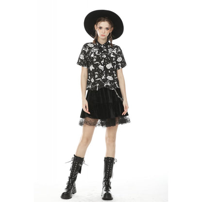 Star divination leisure vacation blouse (✦ Dark In Love)