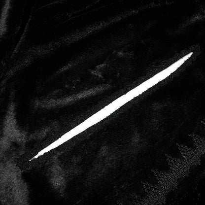 Goth Faux Rabbit Fur Long Cloak (✦ Punk Rave) WY-1423DPF - ONE-OFF/Einzelstück - Size Onesize