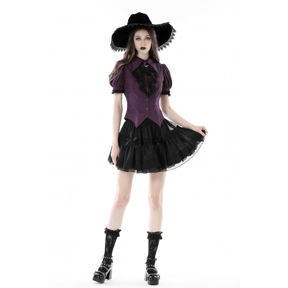 Frilly collar moon blouse (✦ Dark In Love) IW099
