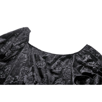 Gothic Embossed Velvet and Lace Long Outwear (✦ Dark In Love) JW273