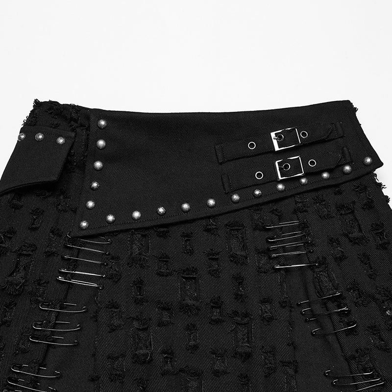 Decadent Punk Denim Skirt (✦ Punk Rave) WQ-849DQF