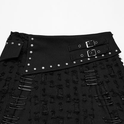 Decadent Punk Denim Skirt (✦ Punk Rave) WQ-849DQF