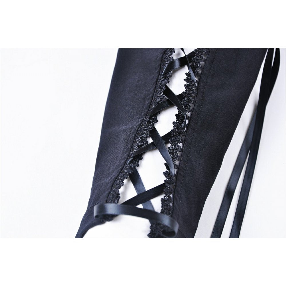 Leggings with flower and back lace up (✦ Dark In Love) PW094