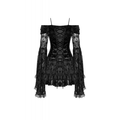 Gothic embroidered big sleeves sexy dreamy dress (✦ Dark In Love)