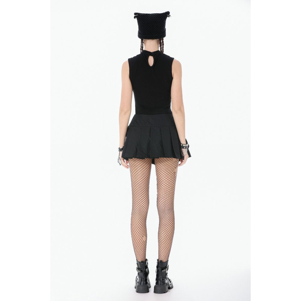 Punk Coffin Mesh Panel Top (✦ Dark In Love) TW680