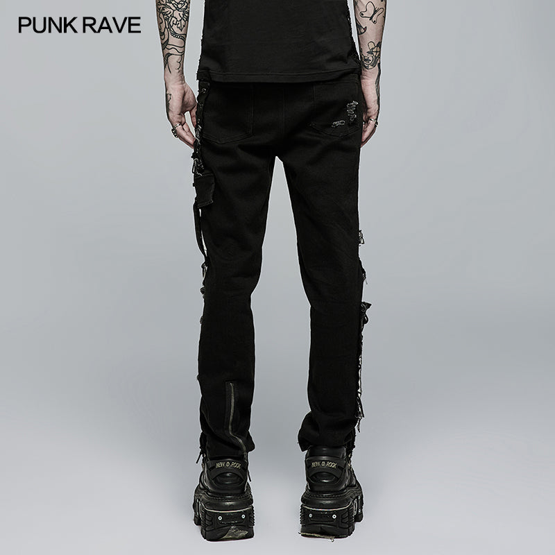 Punk Decadent Trousers (Black) (✦ Punk Rave) WK-503XCM