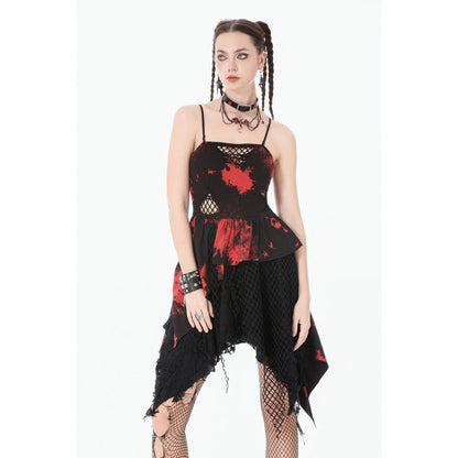 Red-Black Tie-Dye Punk Dress (✦ Dark In Love) DW1149