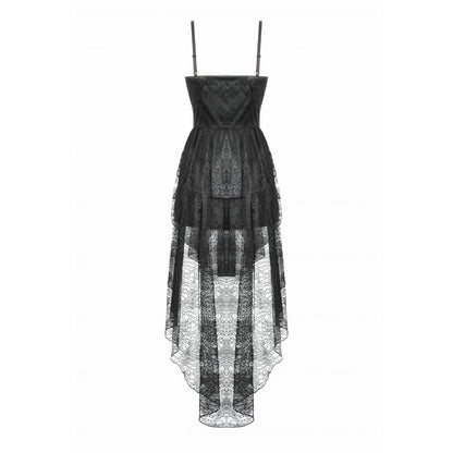 Dark Swan Layered Lace Tail Dress (✦ Dark In Love) DW1097