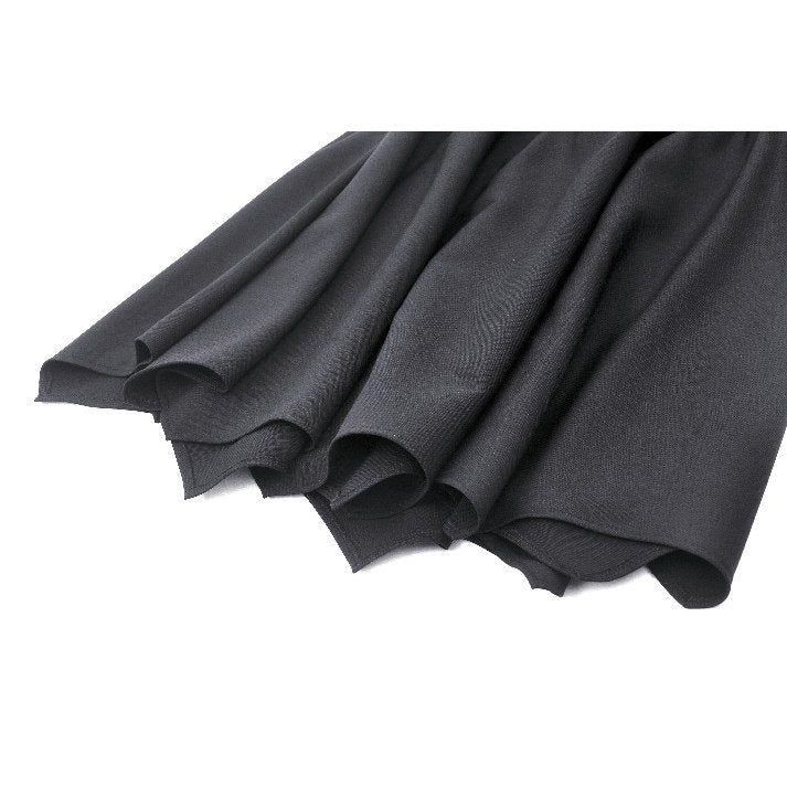 Black minimalist batwing high-waisted a-line skirt (✦ Dark In Love) KW371