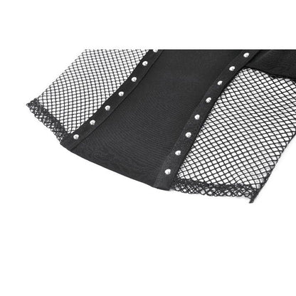 Top with Pentagram Mesh Inlay (✦ Dark In Love) TW706