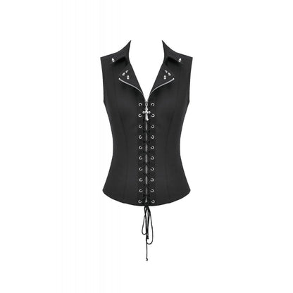 Punk Studded Lace-Up Corset Vest (✦ Dark In Love) TW681