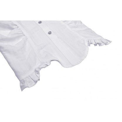 Gothic ruffle neckline blouse - White (✦ Dark In Love)
