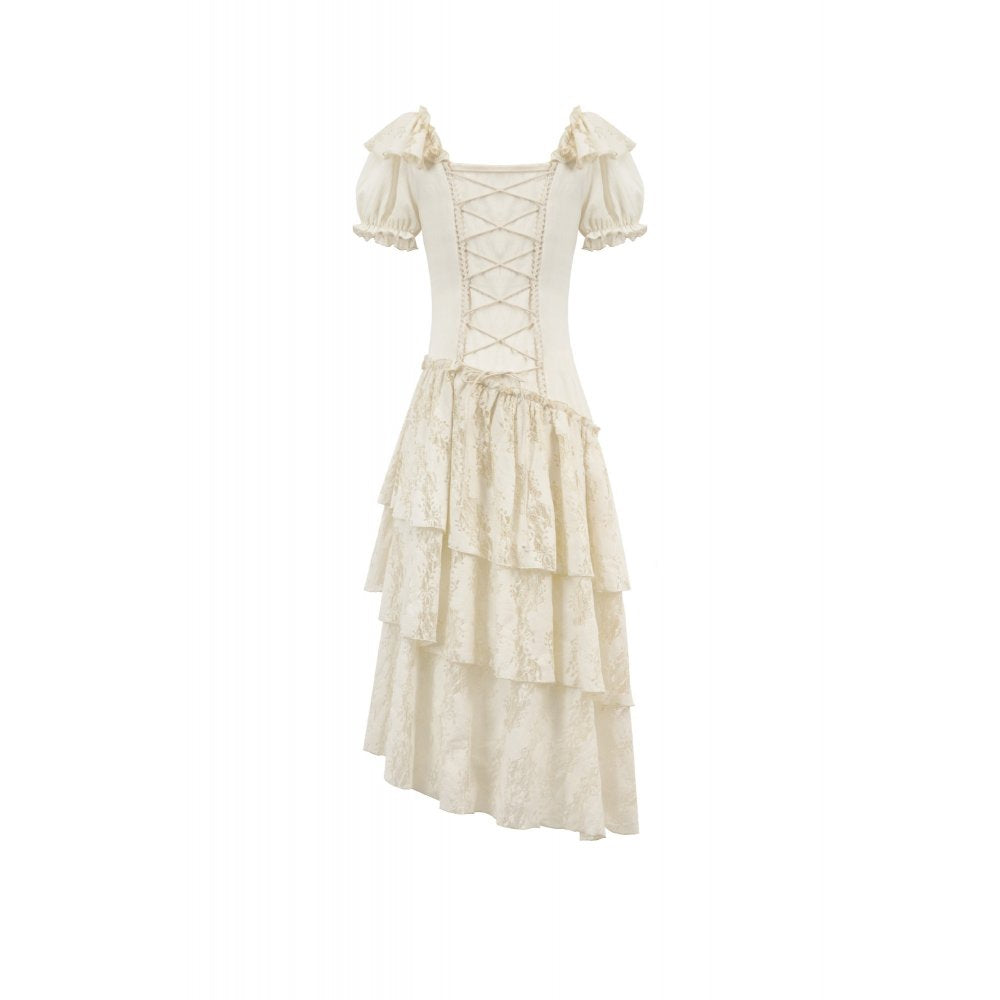 Steampunk Layered Ruffle asymmetrical Dress (✦ Dark In Love) DW1157