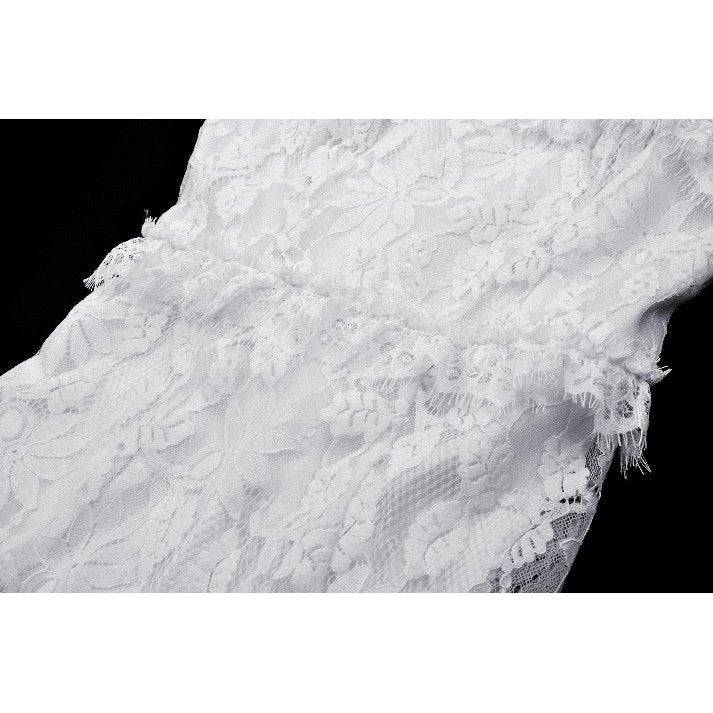 Gothic white romantic hollow mermaid dress (✦ Dark In Love) DW1014