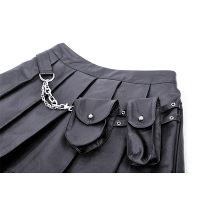 Punk rock two bags chain mini skirt (✦ Dark In Love)