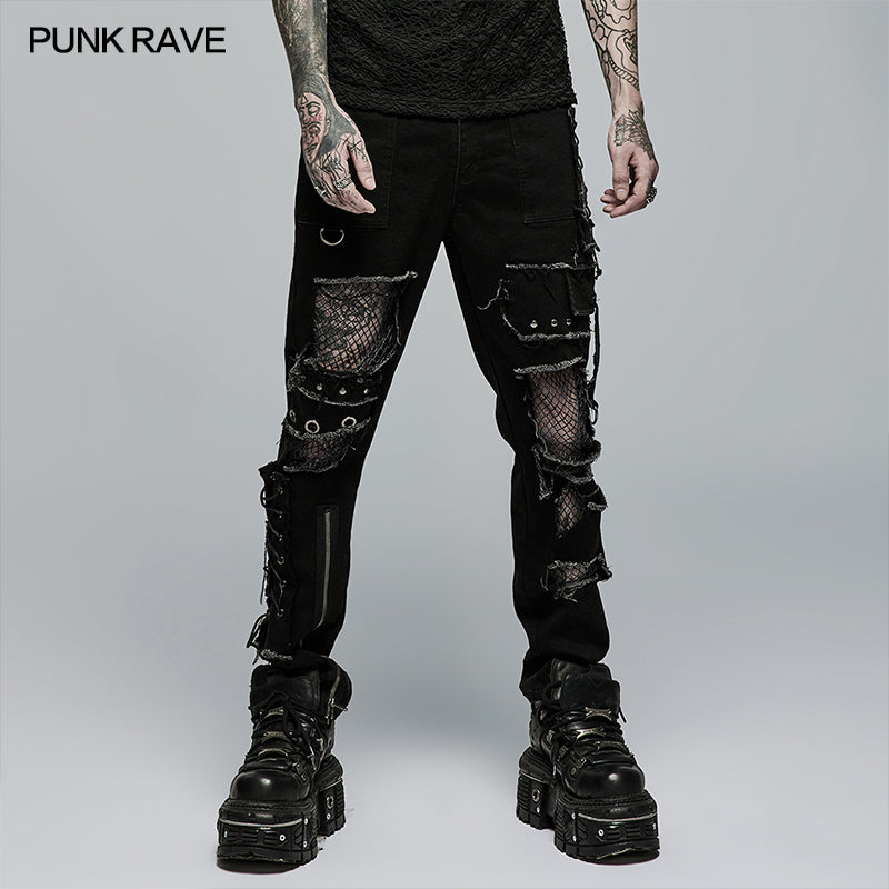 Punk Decadent Trousers (Black) (✦ Punk Rave) WK-503XCM