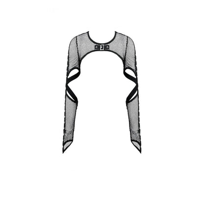 Tech-Punk Elastic Mesh Shrug (✦ Dark In Love) BW150