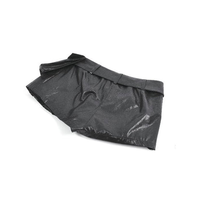 Low-Waist Tactical Punk Skirt-Pants with Asymmetric Pleated Belt (✦ Dark In Love) PW148