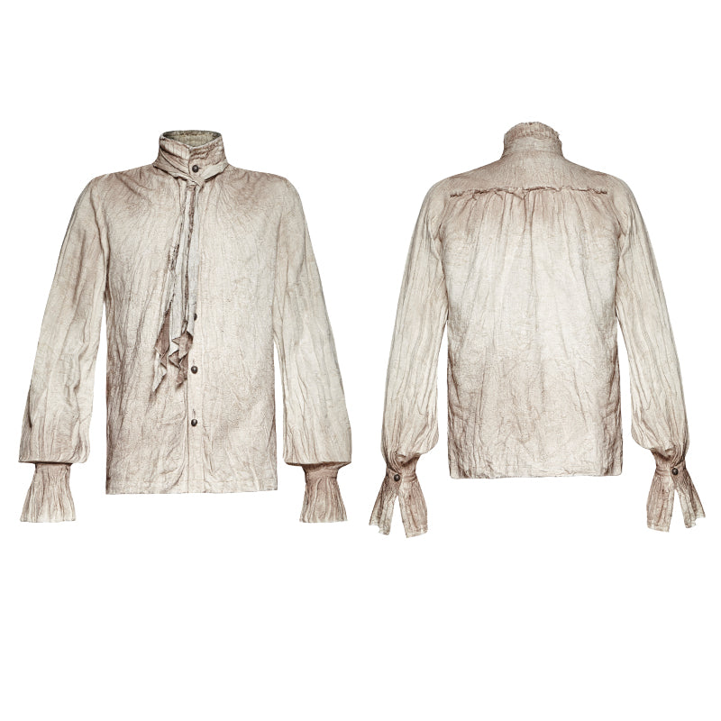 Steam Punk Tie Shirt (White) (✦ Punk Rave) Y-714-WH