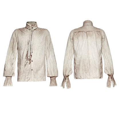 Steam Punk Tie Shirt (White) (✦ Punk Rave) Y-714-WH