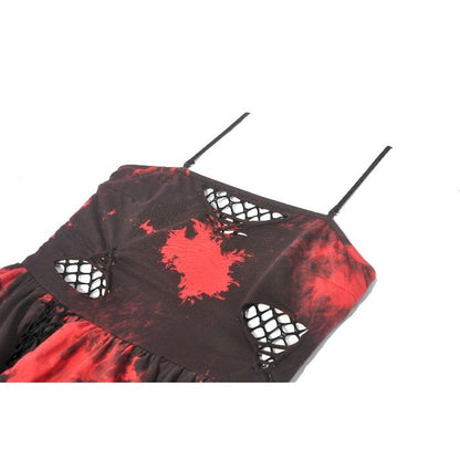 Red-Black Tie-Dye Punk Dress (✦ Dark In Love) DW1149