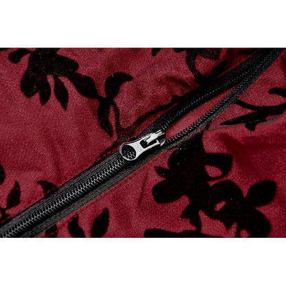 Gothic Dark Red Cami with Pleated Lace Hem (✦ Dark In Love)