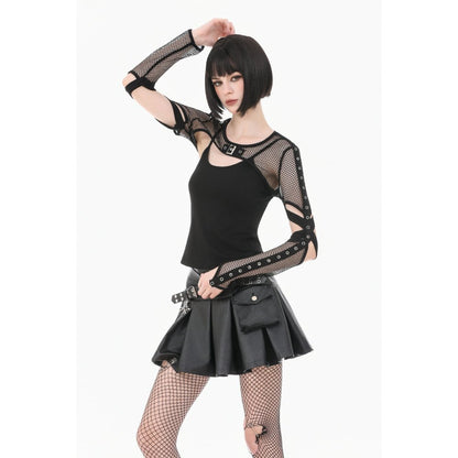 Tech-Punk Elastic Mesh Shrug (✦ Dark In Love) BW150
