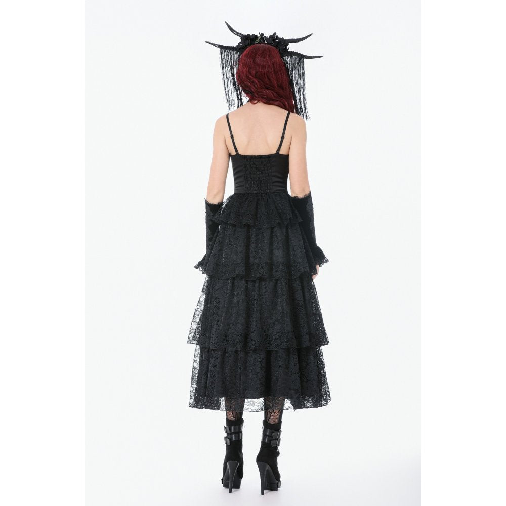 Gothic Satin Lace Dress (✦ Dark In Love) DW1154