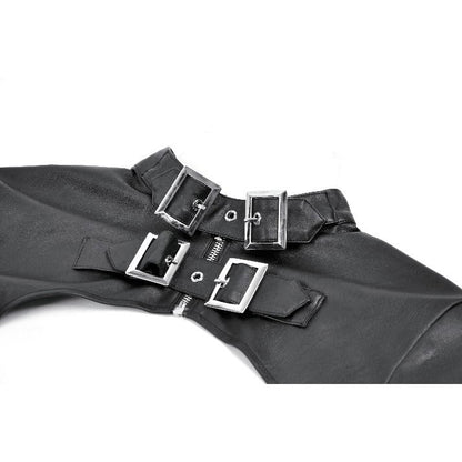 Punk PU Leather Shoulder Cape (✦ Dark In Love) BW174