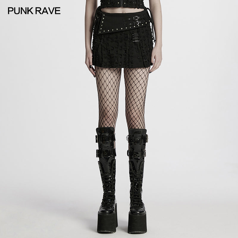 Decadent Punk Denim Skirt (✦ Punk Rave) WQ-849DQF