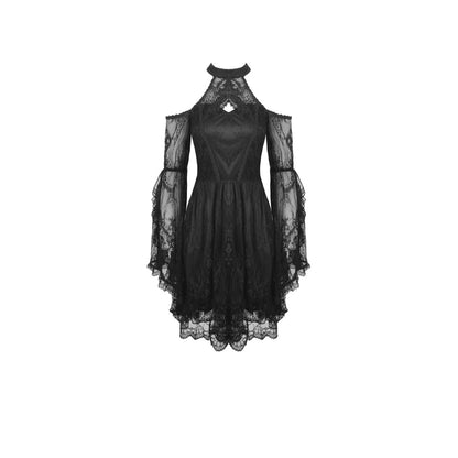 Gothic sexy halter off the shoulders lace dress (✦ Dark In Love)