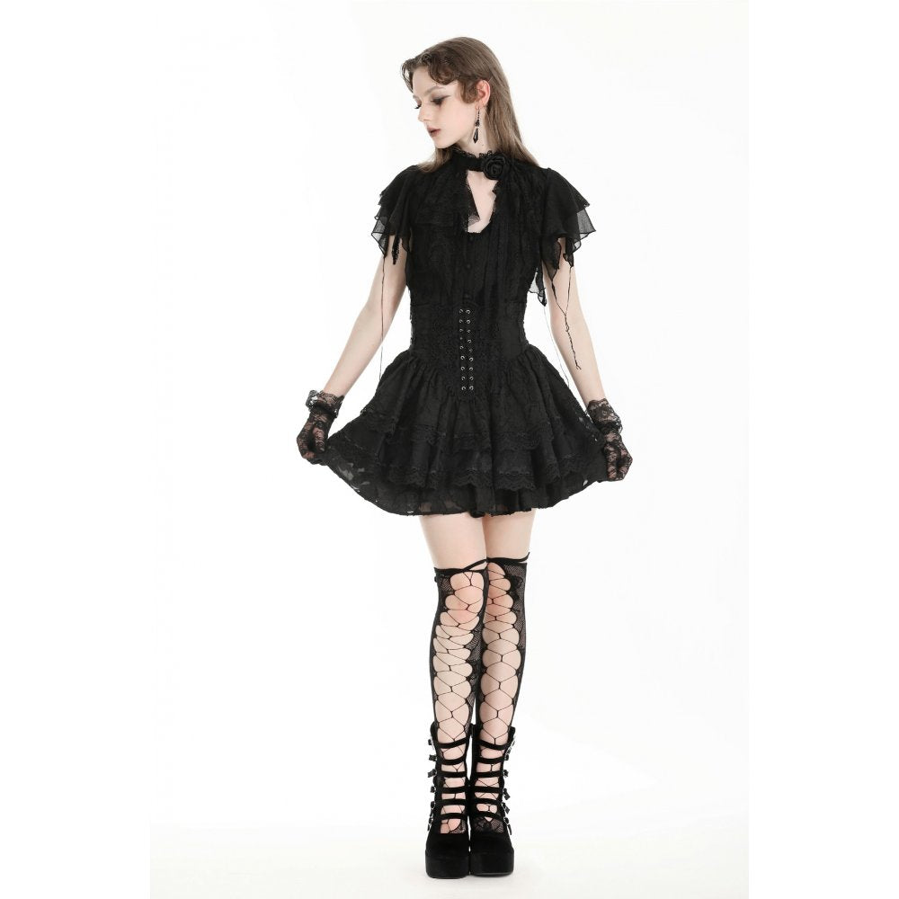Playful gothic flouncy puff skirt (✦ Dark In Love) KW349