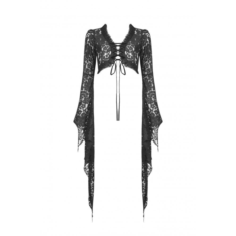 Gothic witch bell sleeves lace cape (✦ Dark In Love)