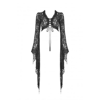 Gothic witch bell sleeves lace cape (✦ Dark In Love)