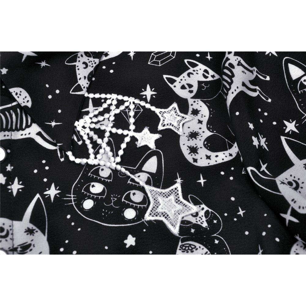 Star divination leisure vacation blouse (✦ Dark In Love)