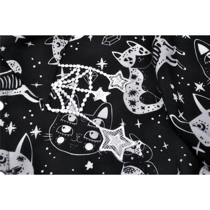 Star divination leisure vacation blouse (✦ Dark In Love)