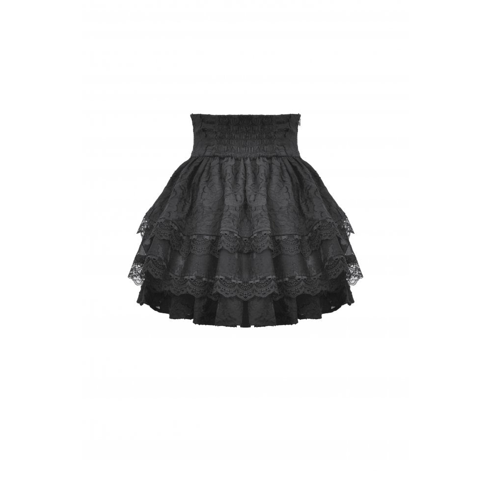 Playful gothic flouncy puff skirt (✦ Dark In Love) KW349