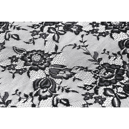Gothic black rose bloom dovetail lace dress (✦ Dark In Love) DW937
