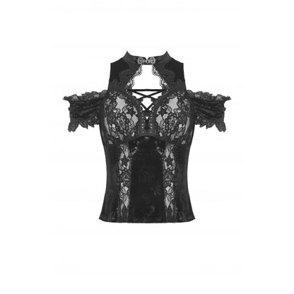 Gothic hollow out sexy lace top (✦ Dark In Love)