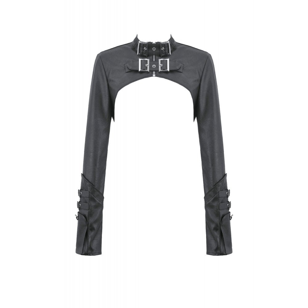 Punk PU Leather Shoulder Cape (✦ Dark In Love) BW174