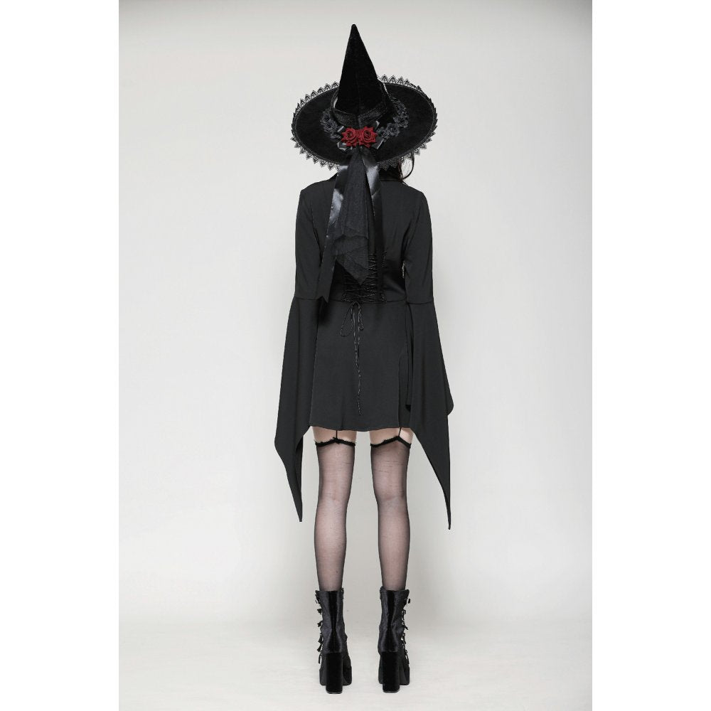 Witchy Bell-Sleeve Shirt Dress (✦ Dark In Love) DW1018