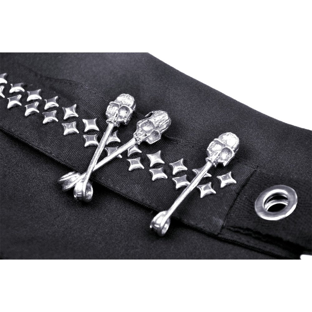 Punk mesh studded flap mini skirt (✦ Dark In Love)