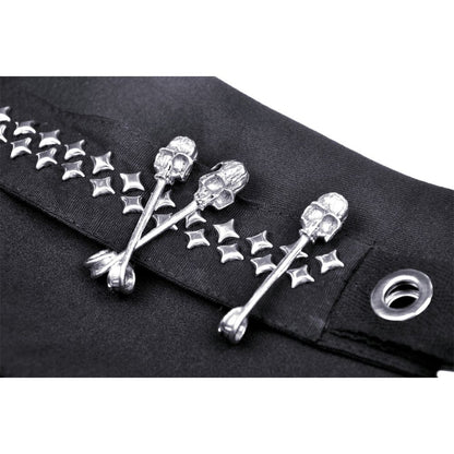 Punk mesh studded flap mini skirt (✦ Dark In Love)