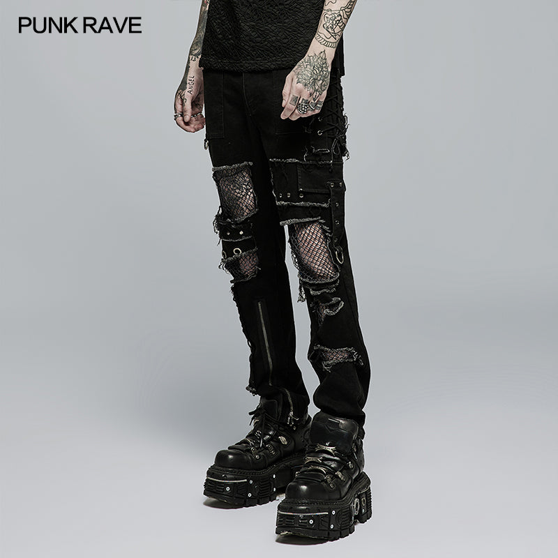 Punk Decadent Trousers (Black) (✦ Punk Rave) WK-503XCM