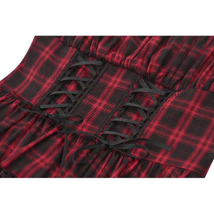 Christmas Plaid Layered Cake Dress (✦ Dark In Love) DW1118