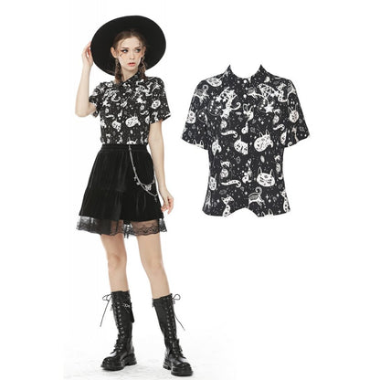 Star divination leisure vacation blouse (✦ Dark In Love)