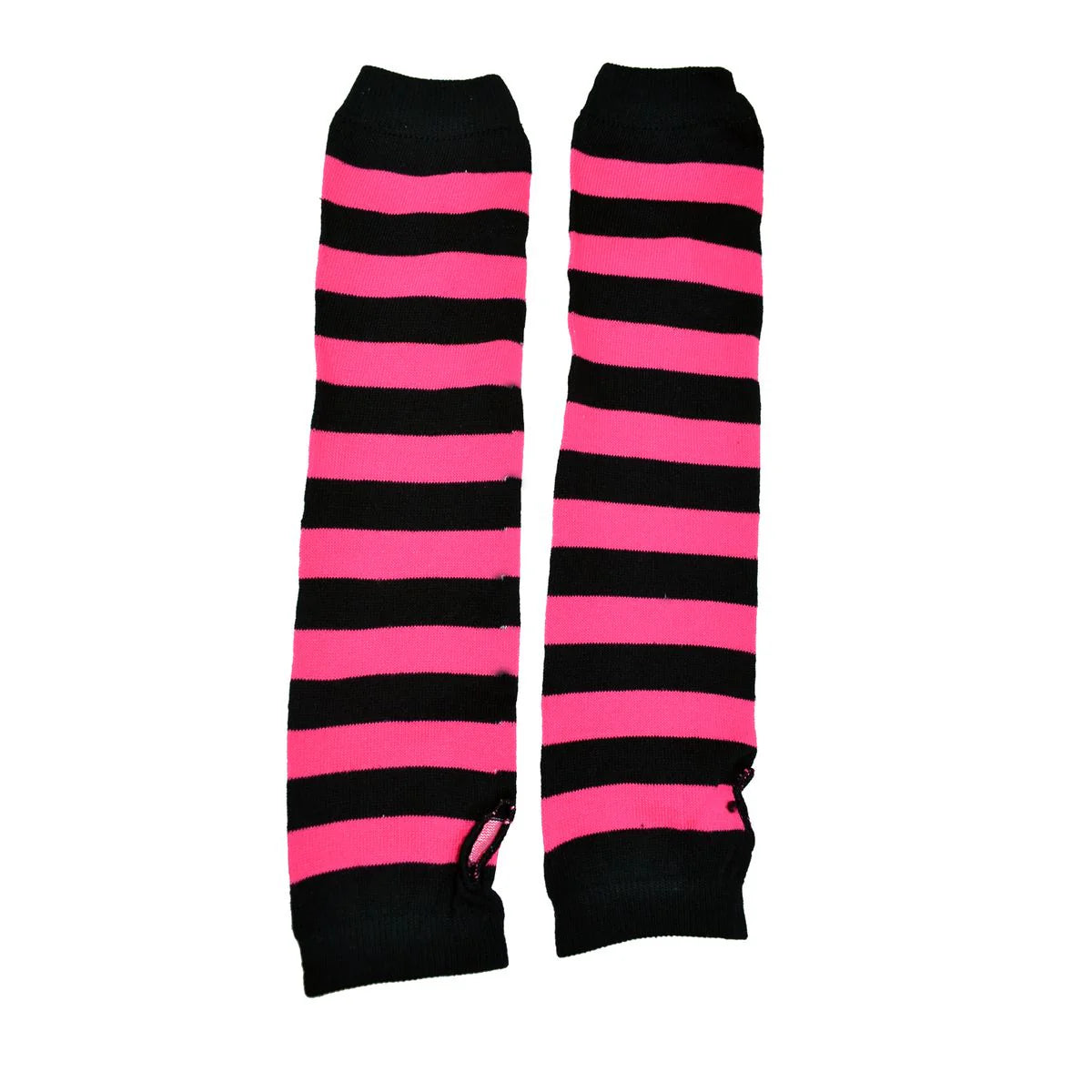 Stripe Armwarmers (Black/Pink Stripes) (✦ Poizen Industries)